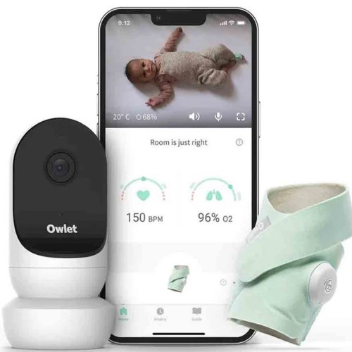 Owlet Monitor Duo 2 Smart Sock 3 + Cam 2 HD Video Camera